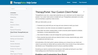
                            2. TherapyPortal: Your Custom Client Portal - TherapyNotes Help Center - Therapy Notes Patient Portal