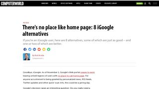 
                            7. There's no place like home page: 8 iGoogle alternatives ... - Igoogle Homepage Portal