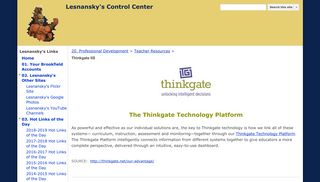 
                            3. Thinkgate IIS - Lesnansky's Control Center - Google Sites - Thinkgate Net Portal