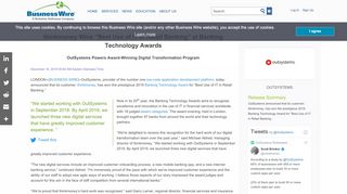 
thinkmoney Wins “Best Use of IT in Retail Banking” at Banking ...  
