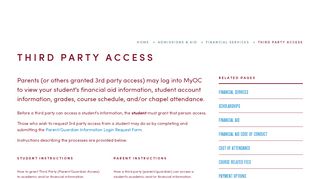 
                            7. Third Party Access - Oklahoma Christian University - My Oc Edu Portal