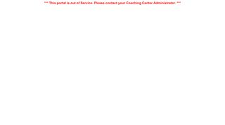 
                            1. This portal is out of Service. Please contact your Coaching ... - Yuwam Online Test Student Portal