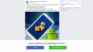 This should help if you cannot login... - Top Eleven ... - Facebook - Top Eleven Portal Without Facebook