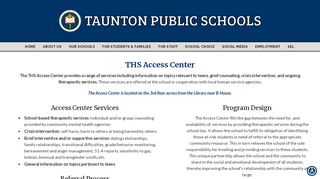 
                            4. THS Access Center - Taunton Public Schools - Taunton High School Community Portal