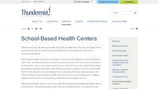 
                            3. Thundermist Health Center > Services > School-Based Health ... - Woonsocket High School Portal Portal