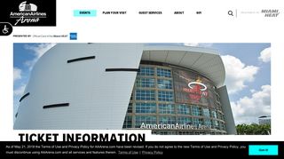 
                            7. Ticket Information | AmericanAirlines Arena - Miami Heat Ticketmaster Portal