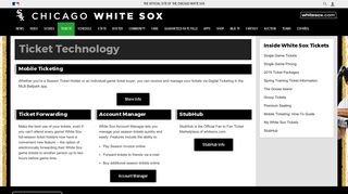 Ticket Technology | Chicago White Sox - MLB.com - White Sox Season Ticket Portal