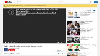 
                            7. Ticket to Read: Engaging and Fun Online Reading Practice - YouTube - Ticket To Read Student Portal