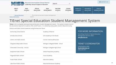 TIEnet Special Education Student Management System