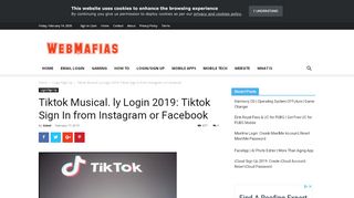 
                            8. Tiktok Musical. ly Login 2019: Tiktok Sign In from Instagram or ... - Portal To Musically With Facebook