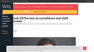 
                            6. Tilney posts £9.5m loss as compliance and staff costs escalate ... - Tilney Portal