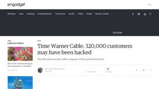 
                            7. Time Warner Cable: 320,000 customers may have been hacked - Time Warner Cable Portal Hack