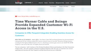 
                            14. Time Warner Cable and Boingo Provide Expanded Customer ... - Twc Wifi Passpoint Portal