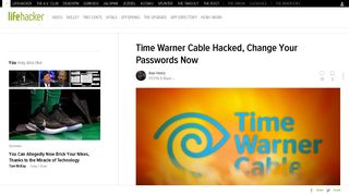 Time Warner Cable Hacked, Change Your Passwords Now