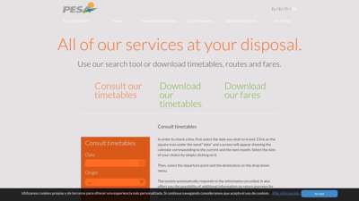 
                            4. Timetables and Trips - Transportes PESA, S.A.