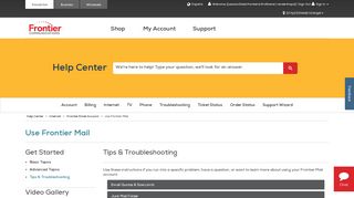 
                            4. Tips and Troubleshooting for Using Frontier Mail | Frontier.com - Frontier Email Portal Problems