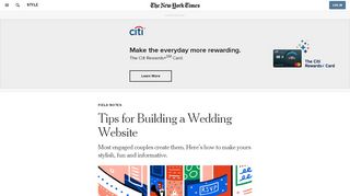 
                            3. Tips for Building a Wedding Website - The New York Times - Weddingwire Wedding Website Portal