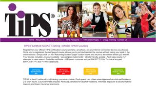 
                            8. TIPS® Official Courses - TIPS® Alcohol Training & Certification - Tips Alcohol Training Portal