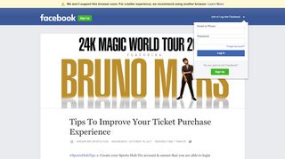 
                            4. Tips To Improve Your Ticket Purchase Experience | Facebook - Sportshubtix Portal