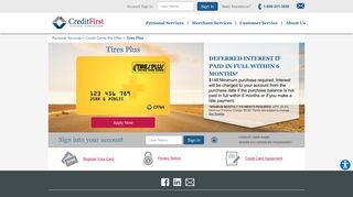 
Tires Plus - Automotive Credit Card | CFNA  
