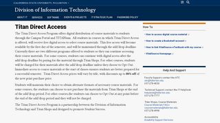 Titan Direct Access - Division of Information Technology | CSUF - Courses Direct Online Portal