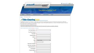 
                            4. Title Clearing Order - Payoff Assist - Payoff Assist Portal