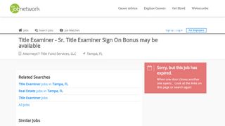 
                            9. Title Examiner - Sr. Title Examiner Sign On Bonus may be ... - Atids Portal