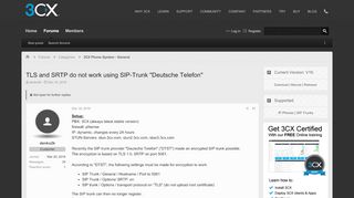 
TLS and SRTP do not work using SIP-Trunk "Deutsche Telefon" | 3CX ...  
