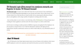 
TM Menards Login @tm.menard-inc.com|www.menards.com ...  
