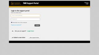 
                            12. TMR Support Portal: Sign into - Tmr Portal