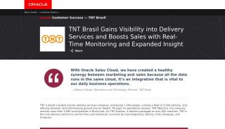 
                            6. TNT Brasil Gains Visibility into Delivery Services and Boosts Sales ... - Tnt Self Service Portal