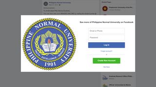 
                            3. To All Enrolled PNU... - Philippine Normal University - Facebook - Philippine Normal University Student Portal
