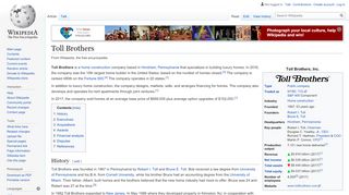 
                            8. Toll Brothers - Wikipedia - Toll Brothers Employee Portal