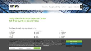 
                            5. Toll-Free Numbers - Unify - Unify Customer Support Portal