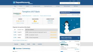 
                            5. Tompkins VIST Bank Reviews and Rates - Pennsylvania - Vist Tompkins Bank Portal