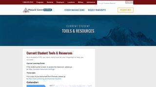 
                            2. Tools and Resources for Current Students | Pinnacle Career Institute - Pinnacle Career Institute Canvas Login