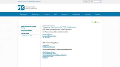 TOOLS AND RESOURCES FOR PPG EMPLOYEES - PPG - Paints ...