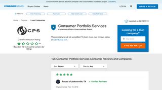 
                            4. Top 123 Reviews about Consumer Portfolio Services - Consumer Portfolio Portal