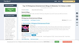 Top 15 Philippines Entertainment Blogs, Websites & Newsletters in 2019 - Philippine Entertainment Portal Gallery