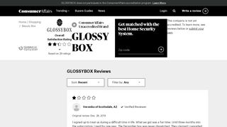 
                            9. Top 29 Reviews about GLOSSYBOX - ConsumerAffairs.com - Glossybox Portal Page