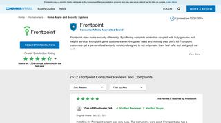 
                            9. Top 360 Reviews about Frontpoint - ConsumerAffairs.com - Frontpoint Security Customer Portal