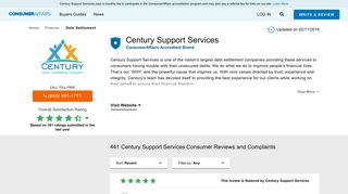 
                            7. Top 460 Reviews and Complaints about Century Support Services - My Century Client Portal