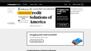 
                            8. Top 52 Reviews about Credit Solutions of America - Credit Solution Program Portal