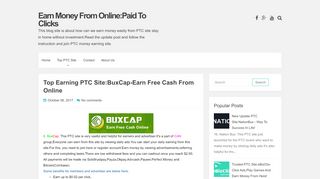 
                            6. Top Earning PTC Site:BuxCap-Earn Free Cash From Online ... - Www Buxcap Com Portal