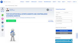 
                            8. Top Houston real estate agents use Centralized Showing ... - Centralized Showing Service Portal