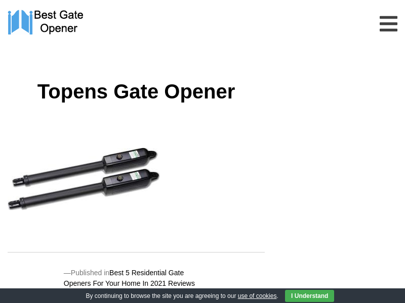 
                            7. Topens Gate Opener | Best Gate Opener
