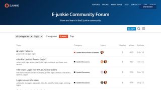 
                            6. Topics tagged login - E-Junkie Community Forum