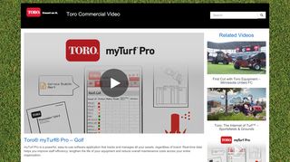 
                            5. Toro® myTurf® Pro – Golf - Toro Commercial Video - Toro Myturf Portal