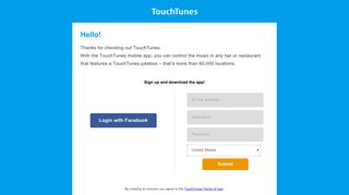 
                            1. TouchTunes | Registration - Touchtunes Sign Up