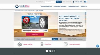 
                            1. Town Fair Tire - Automotive Credit Card | CFNA - Town Fair Tire Credit Portal